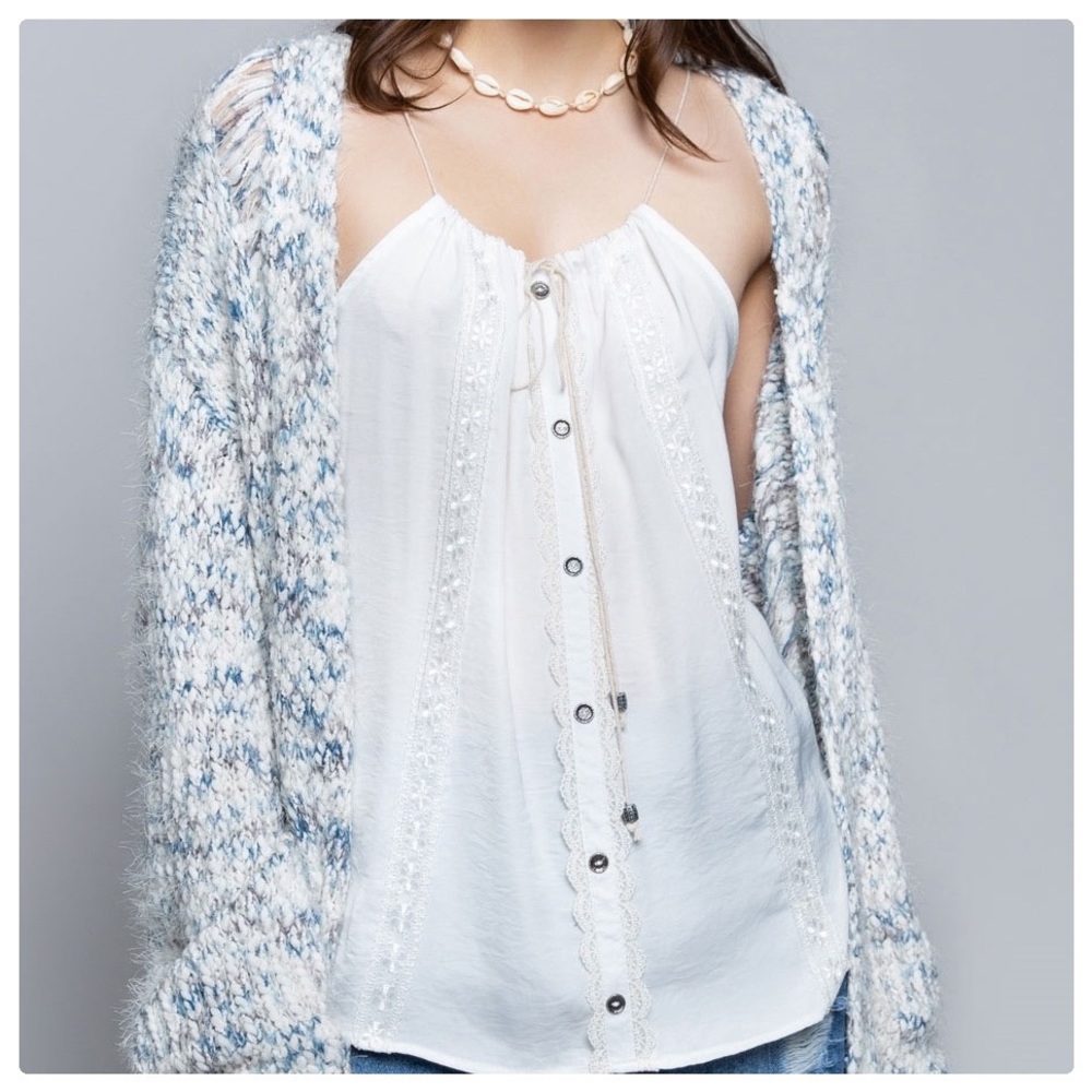 POL Mohair Distressed Long Cardigan Duster - Picture 7 of 9